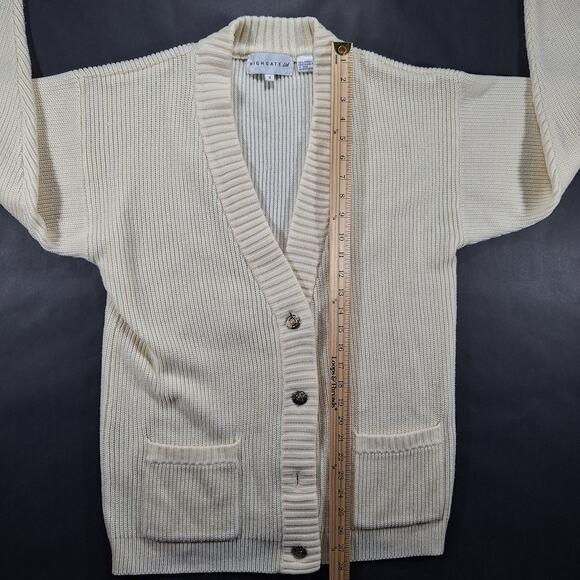 Vintage Highgate Ltd Women's Small Cardigan Sweater White Knit Long Sleeve - Picture 10 of 14